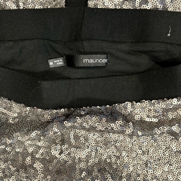 Silver sequin pencil skirt size M - Picture 2 of 7